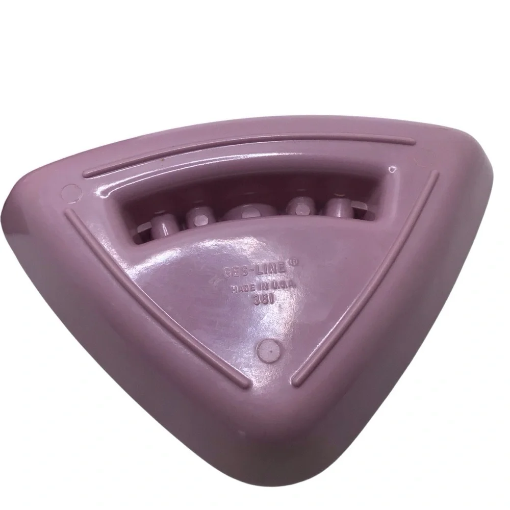 Vintage GES-Line Melamine Ashtray Set Mauve Pink MCM Round #341 & Triangle #361